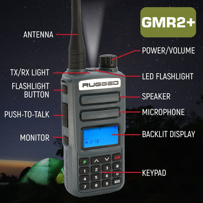 Rugged Radios Rugged GMR2 PLUS GMRS/FRS Two-Way Handheld Radio