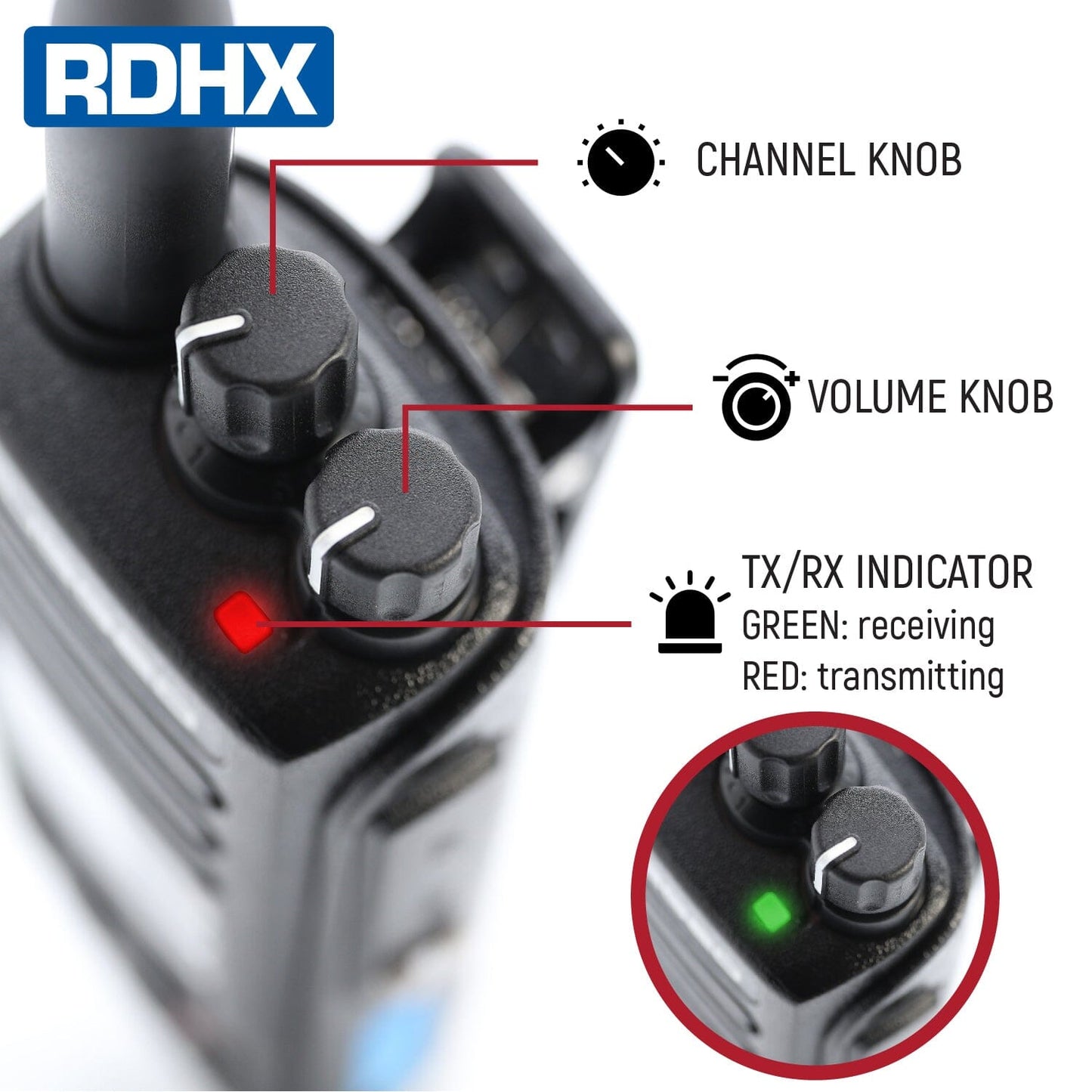 Rugged Radios Rugged RDH-X Waterproof Business Band Two-Way Handheld Radio