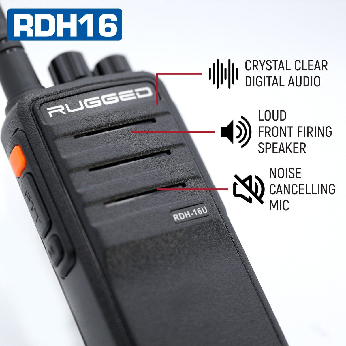 Rugged Radios Rugged RDH16 Business Band Digital Two-Way Handheld Radio