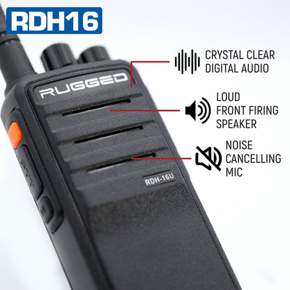 Rugged Radios Rugged RDH16 Business Band Digital Two-Way Handheld Radio