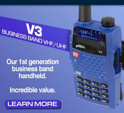 Rugged Radios Rugged V3 Analog Business Band Two-Way Handheld Radio