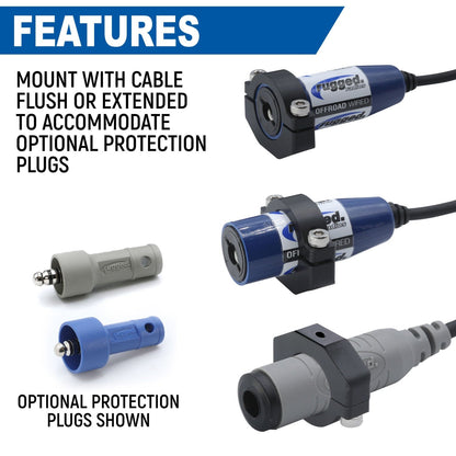 Rugged Radios Rugged Radios Single Headset / Helmet Jack - Bar Mount