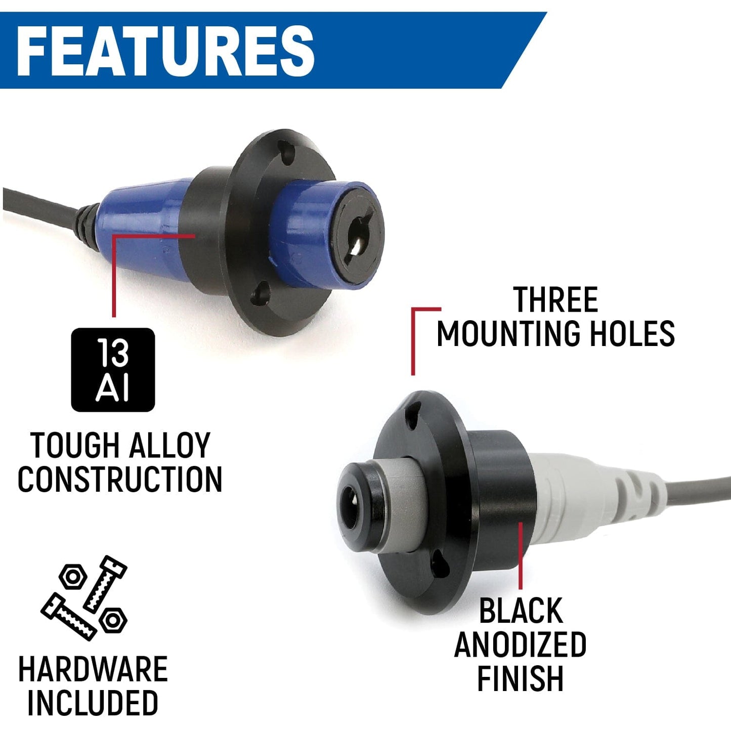 Rugged Radios Rugged Radios Single Headset / Helmet Jack Flush Mount