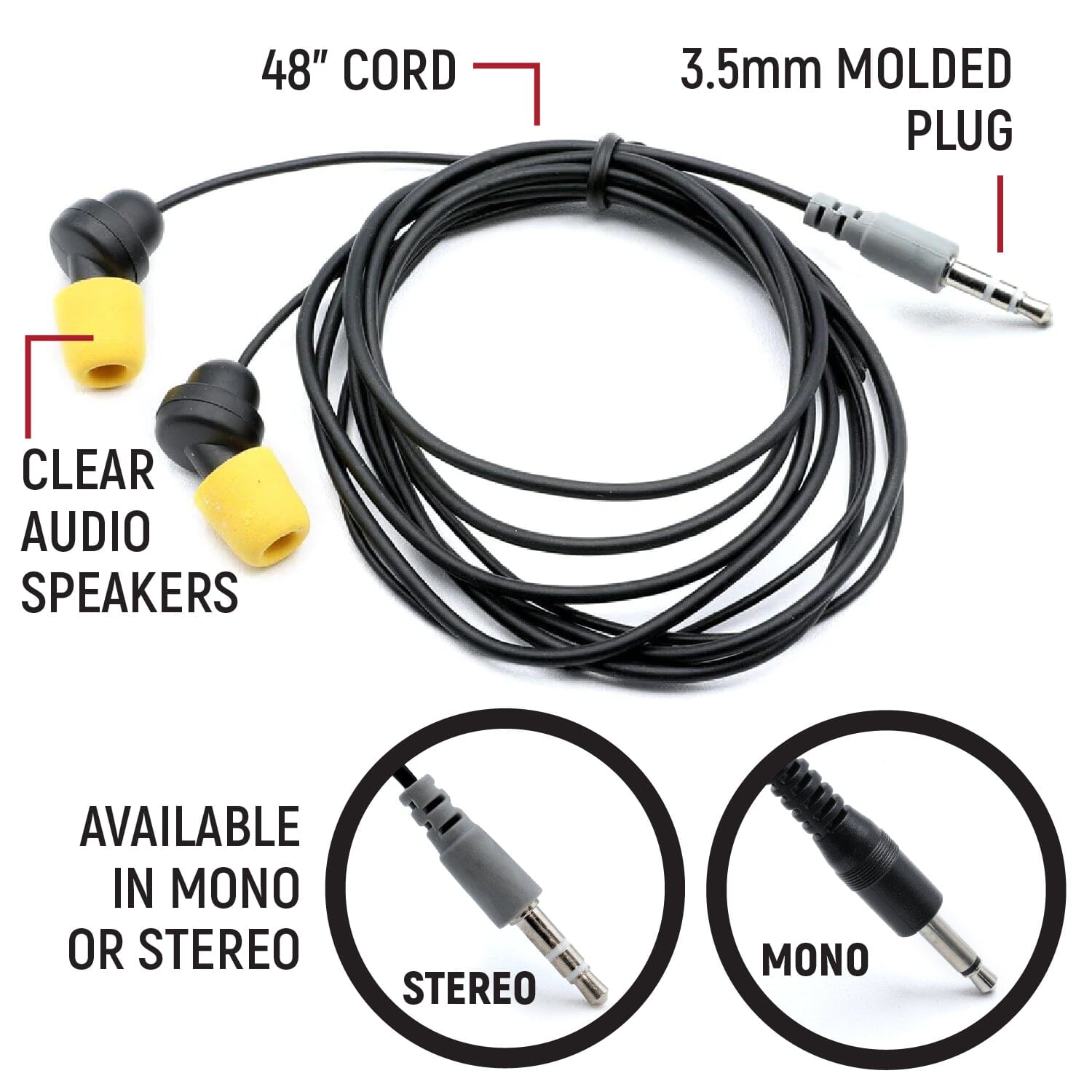 Rugged Radios Rugged Radios Sportsman Foam Earbud Speakers - Mono and Stereo