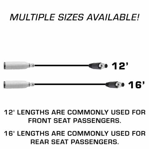 Rugged Radios Rugged Radios STX STEREO Straight Cable to Intercom (Select Length)