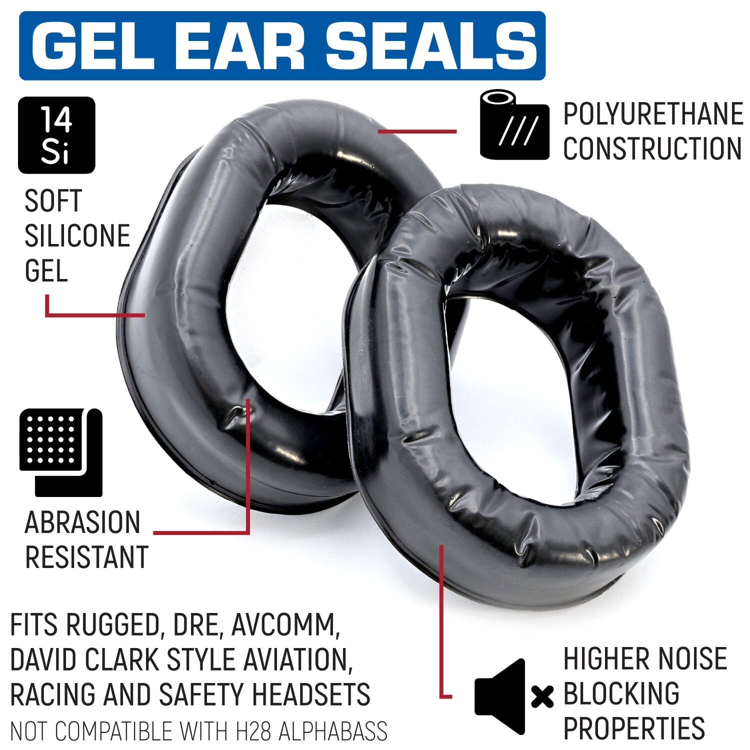 Rugged Radios Rugged Radios Ultimate Comfort Gel Ear Seals for Headsets