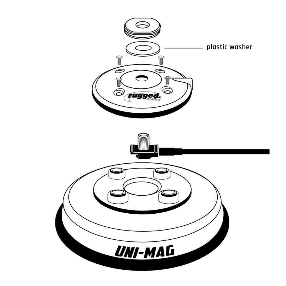 Rugged Radios Rugged Radios UNI-MAG Universal NMO or Magnetic Antenna Mount