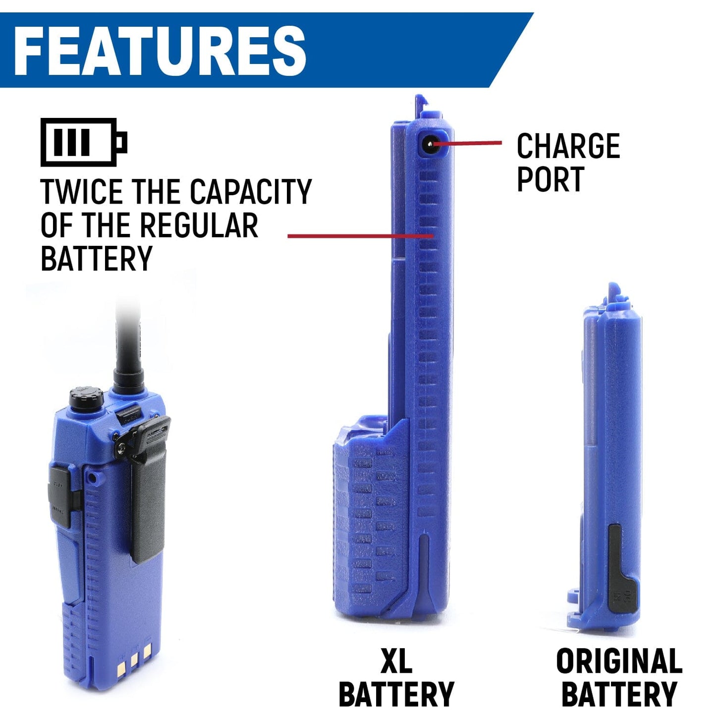 Rugged Radios Rugged Radios V3 / RH5R Handheld Radio High Capacity 3800mAH Battery