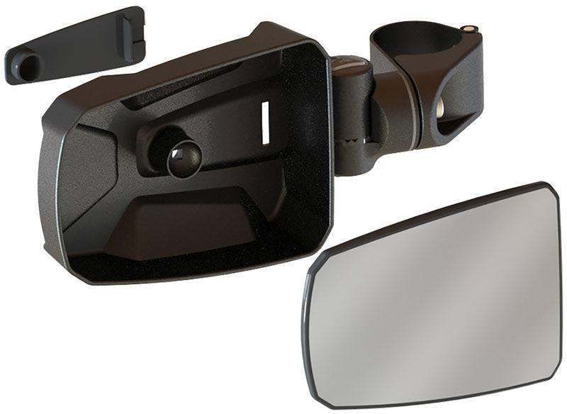 Seizmik Pursuit Side View Mirror (Pair – Cast Aluminium) – 2″ Round Tube