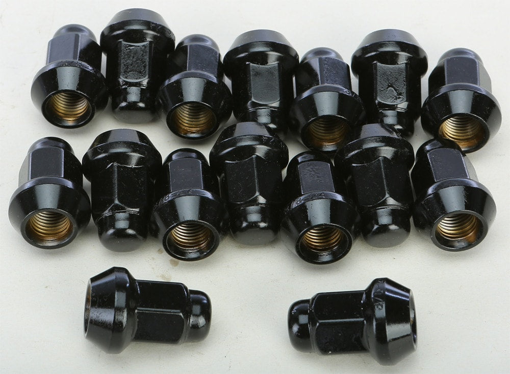 AWC Black Lug Nut for Polaris 8"-24 60' TAPERED - 16 Pack