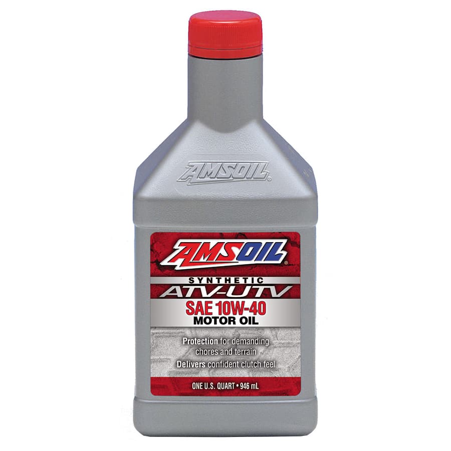 1 quart amsoil AUV40QT 10w-40 synthetic engine oil for atv and utv