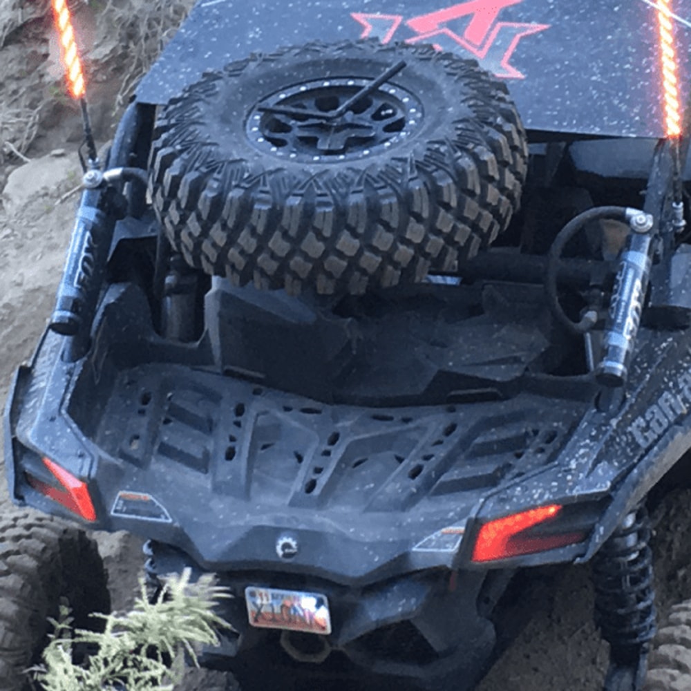 Bent Metal Offroad X3 Spare Tire Carrier on can am