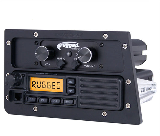 Black Billet Mobile Radio / Intercom Mounting Plate for Can-Am Commander and Maverick