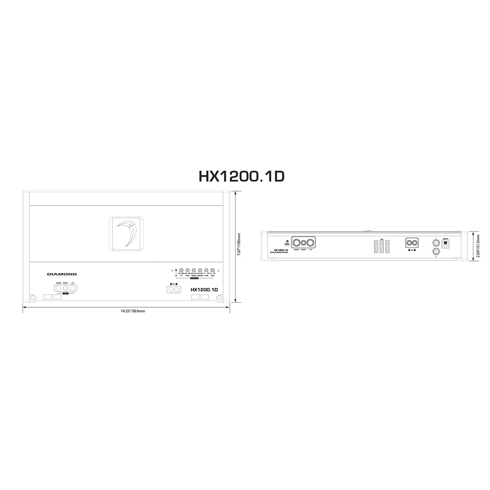 Diamond Audio HX1200.1D 1200 Watt 1 Channel Amp