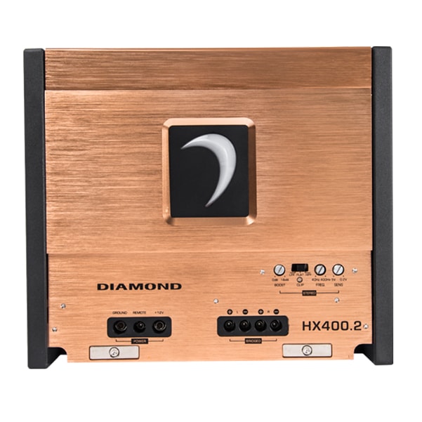 Diamond Audio HX400.2 top view with adjustments