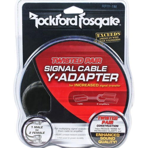Rockford Fosgate RFIY-1M Signal Cable Y Adapter
