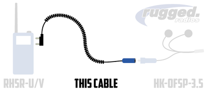 Rugged Radios Offroad Helmet/Headset Coil Cord Cable