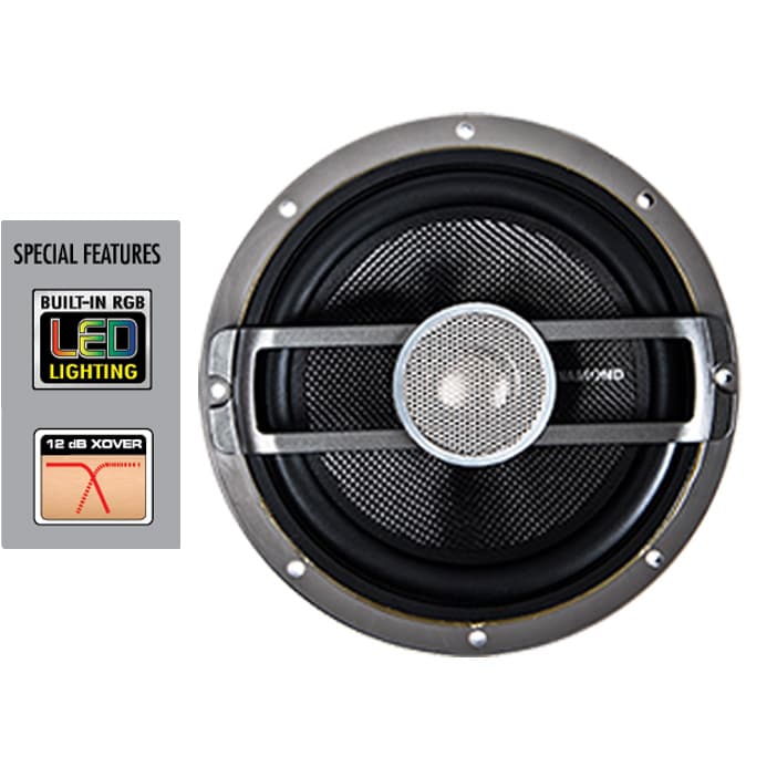 diamond audio hxm65 led marine grade 6.5 inch speakers