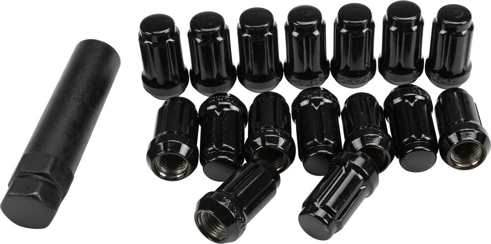 Lug nut kit spline lock 12mmx1.5 - Black