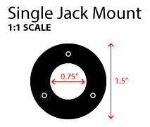 Rugged Radios Single Jack Mount for Nexus U92AU & PCI Jacks