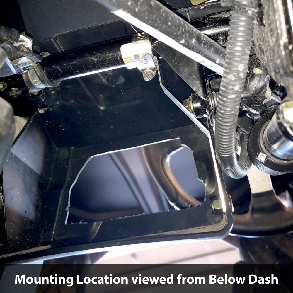 Black Billet Mobile Radio / Intercom Mounting Plate for Can-Am Commander and Maverick